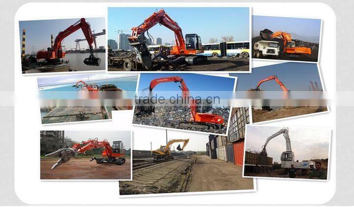 20ton hydraulic electric material handler grabbing excavator