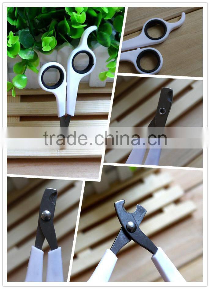 Pet nail clipper for cat grooming with rubber handle