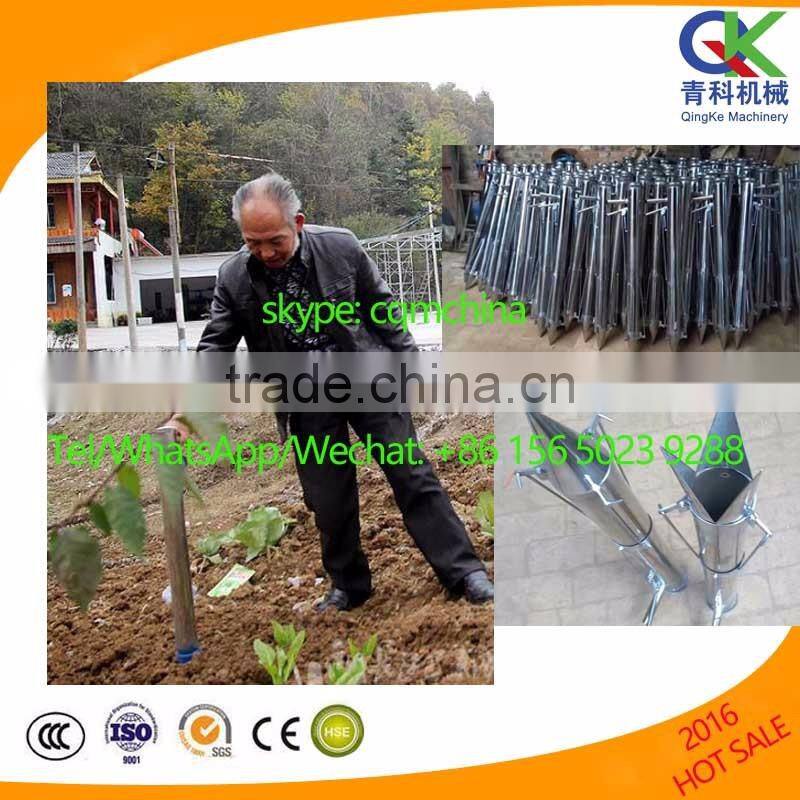 Transplanter for vegetable seedlings used for plastic film in greenhouse
