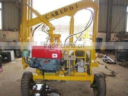 hydraulic pile driver for expressway guardrail