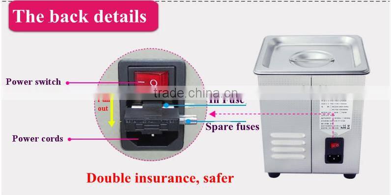 Ultrasonic Cleaner JP-010T power 80W glasses jewelery board parts cleaner 2L