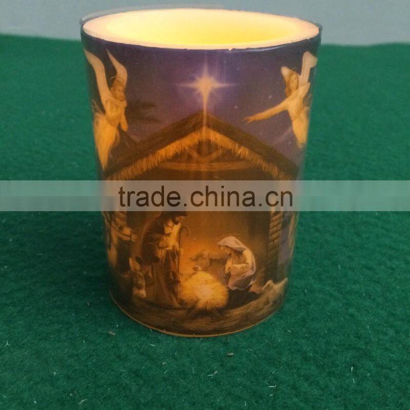 Christmas led candle led flameless flicking candle for Christmas led wax candle LED angel candle led candle