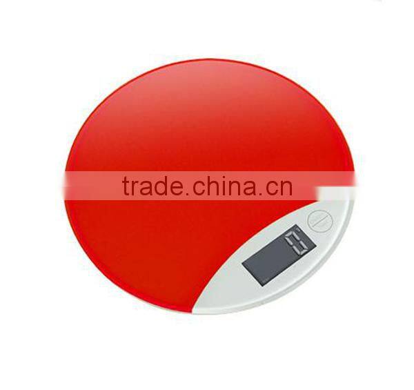 Round digital diet kitchen scale LCD display 5kg/1g
