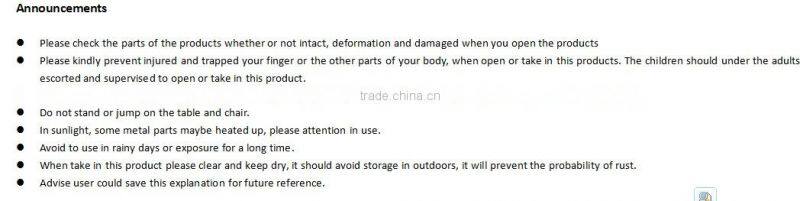 2015hot sell new style picnic table