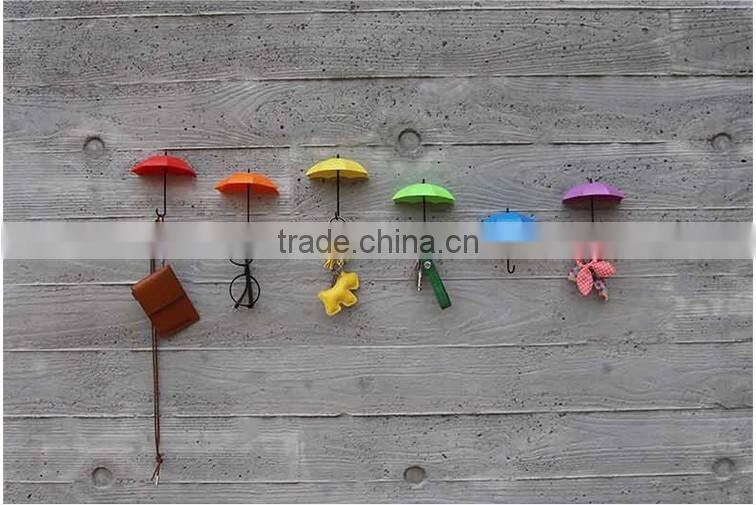 Lovely Umbrella Shape Sticky Hooks/3pcs in one set