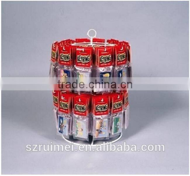 Customized 2-Tier Detachable Counter top Metal wire Rotating Small Display Stands
