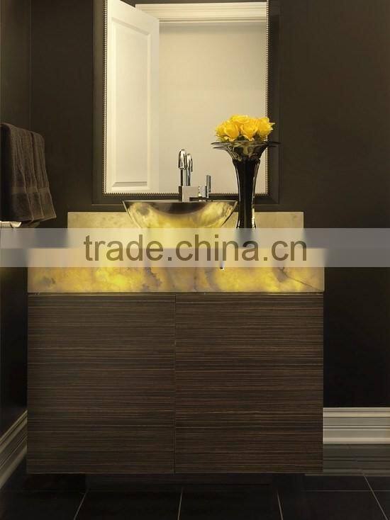 2017 New Design BACKLIT ONYX PEDESTALS SINKS