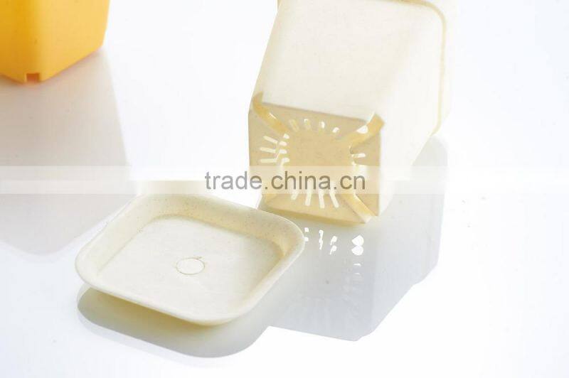 Plastic Colorful Small Square Flower Pots Without Pallet -3 inch