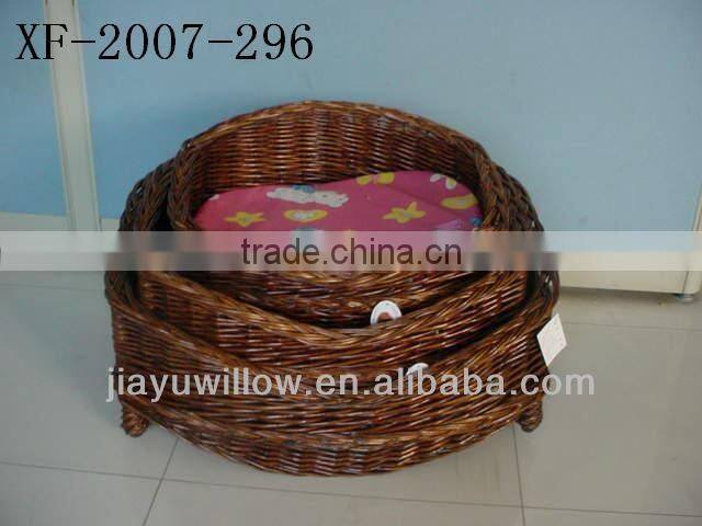 Hot Exqusite modern design wicker pet basket for dogs