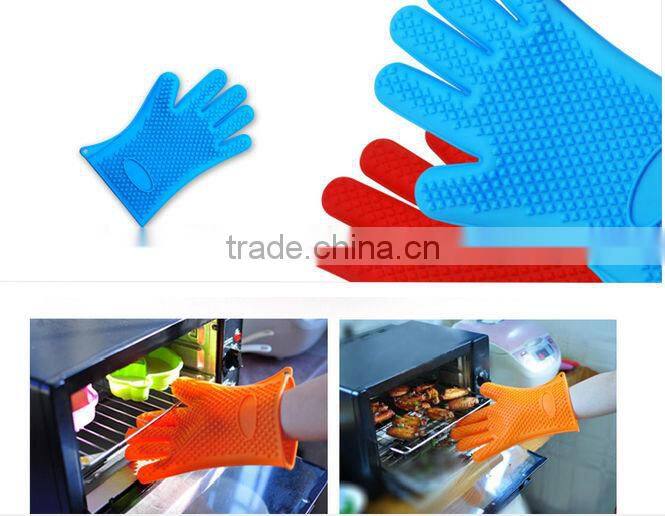 2017 hot selling silicone gloves with fingers