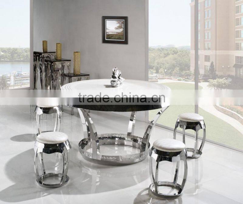 TH282 new design round marble top dining set