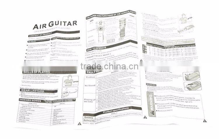 Cool Infrared Ray Air Guitar, Creative Video Toy, Early Education Musical Instrument For Childs or Adults