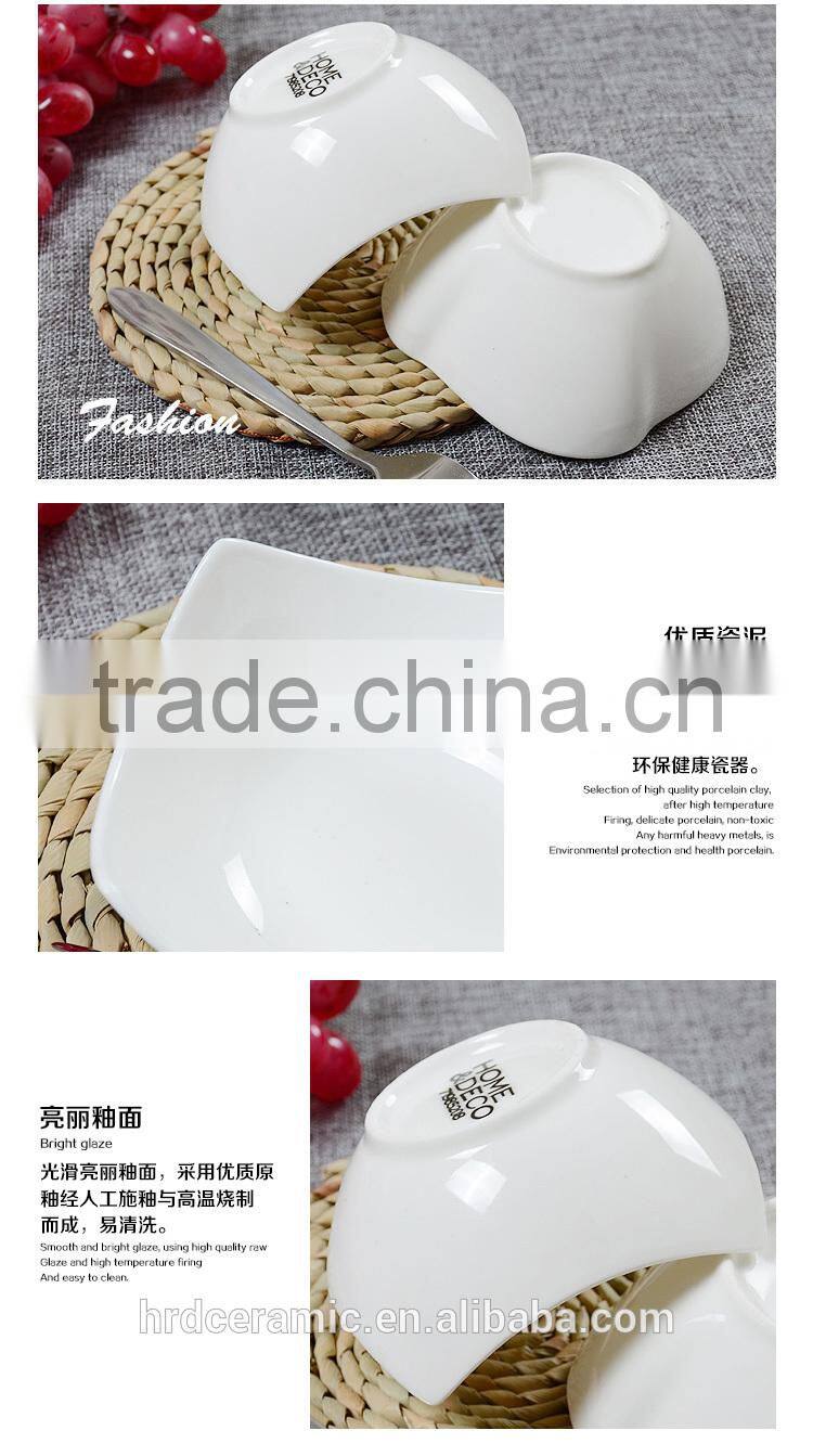 Stocked white porcelain small white ceramic pet bowl dog bowl