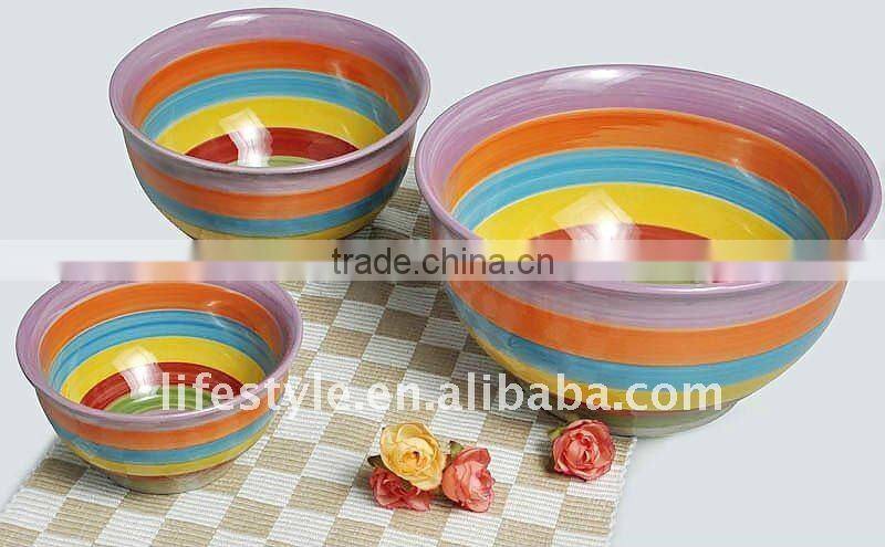 6Pcs Stoneware Mixing Bowl, Colorful