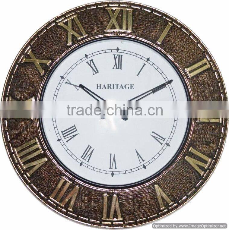copper plated table clock