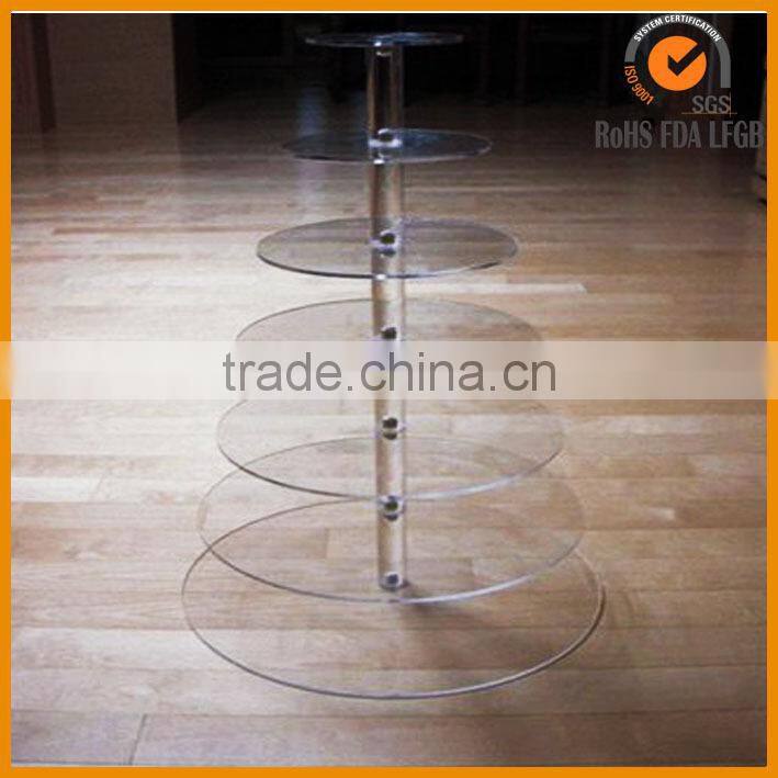 4 Tier Round Acrylic Cupcake Maypole Stand