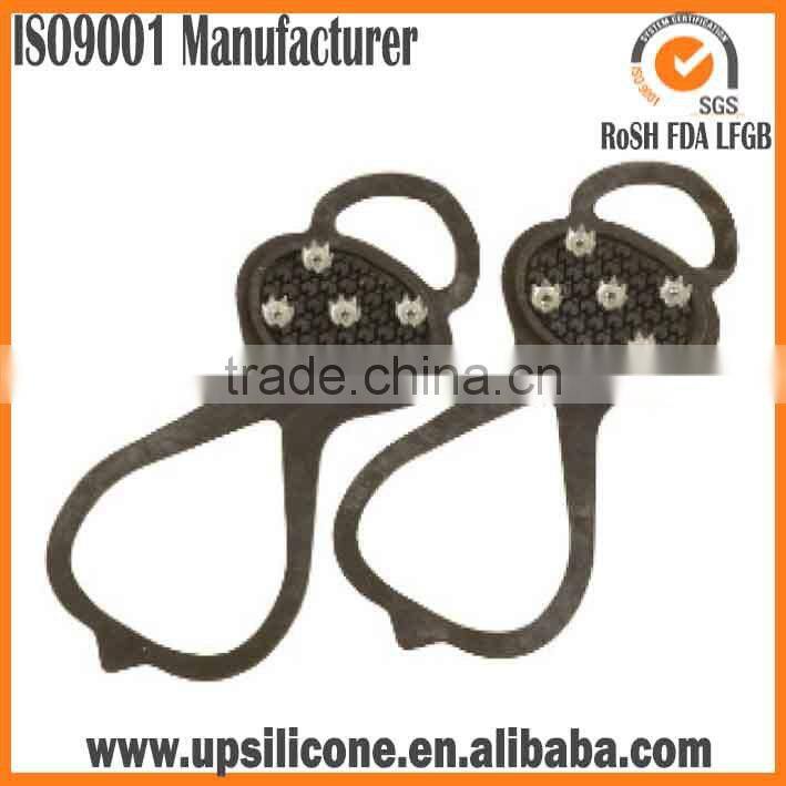 2016 NEW 10 SPIKES Anti-slip Silicone Rubbe motorcycle grip covers anti-slip ice grip shoe covers