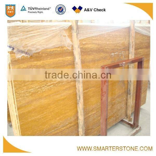 Polished travertine with filling holes for walling and flooring