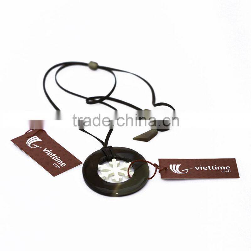 Fashionable Horn Pendant necklaces jewelry made from natural horn in Vietnam