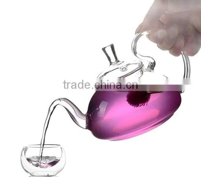 High quality Borosilicate heat resistant glass teapot with filter wholesale