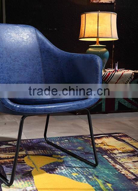 YYA14 dark blue color leather Modern Club Chair 2016 new fashion leisure chair for club