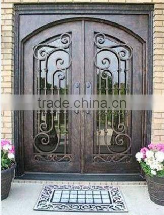 Bisini luxury design grill wrought iron entry door (BG90070)