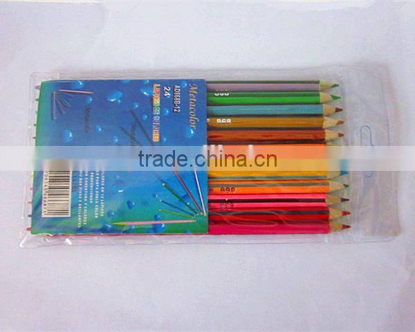 Graphite wood color pencil with eraser