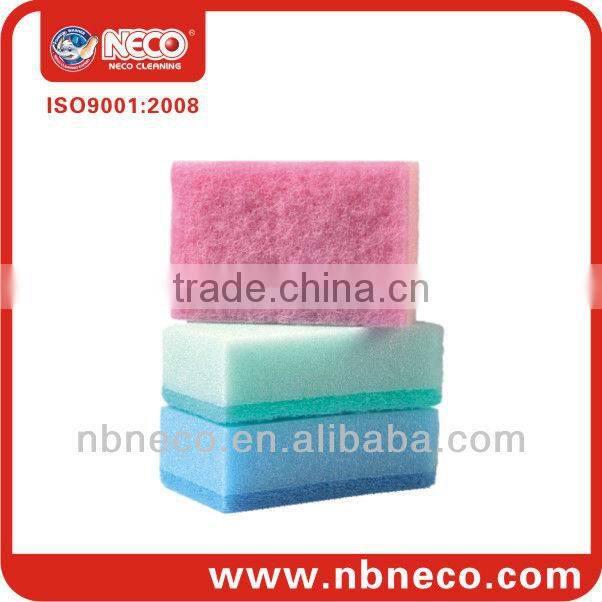 kitchen sponge pad with scrubber dish sponge