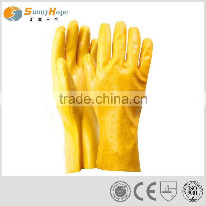 30cm yellow nitrile coated gloves for garden