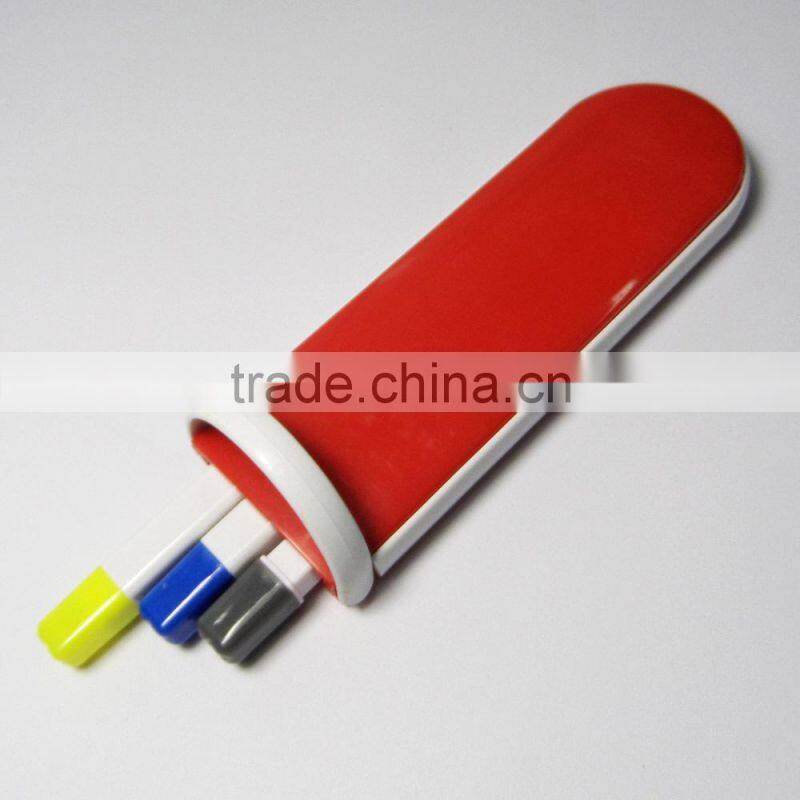 2014 promotional cheap 3 in 1 pen pencil highlighter pen set