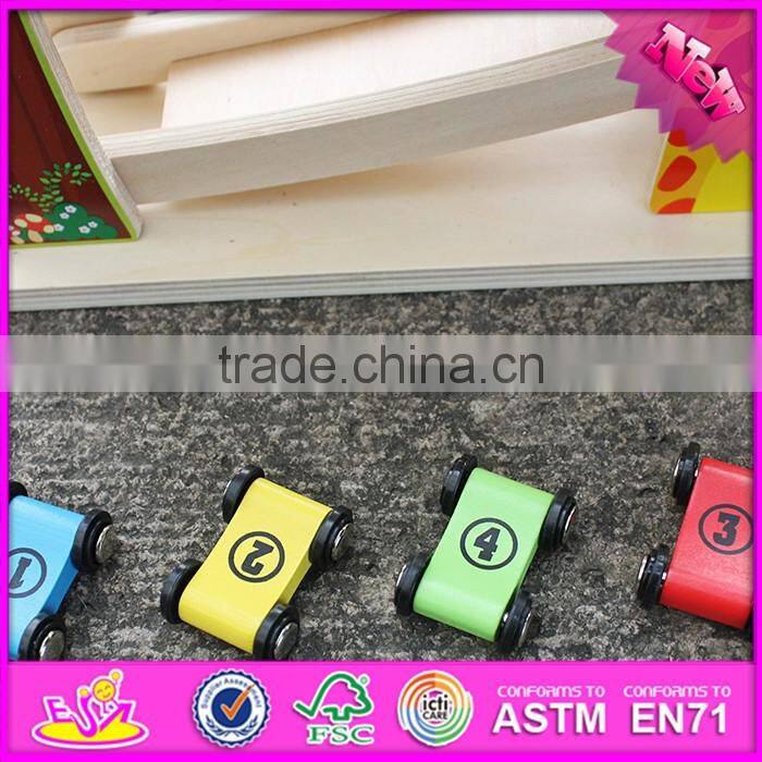 2016 new design funny children wooden ramp racing set W04E044