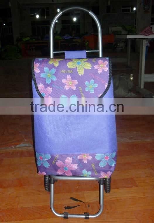 High Quality foldable trolley cooler bag with wheels