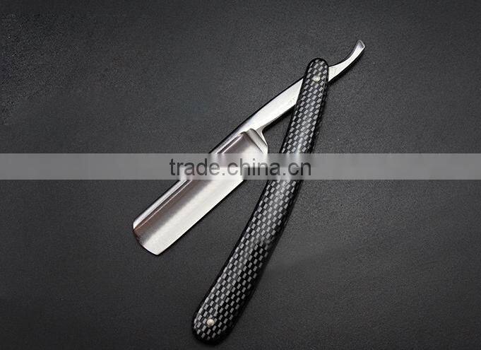 Stainless Steel folding straight barber razor with stainless steel blade