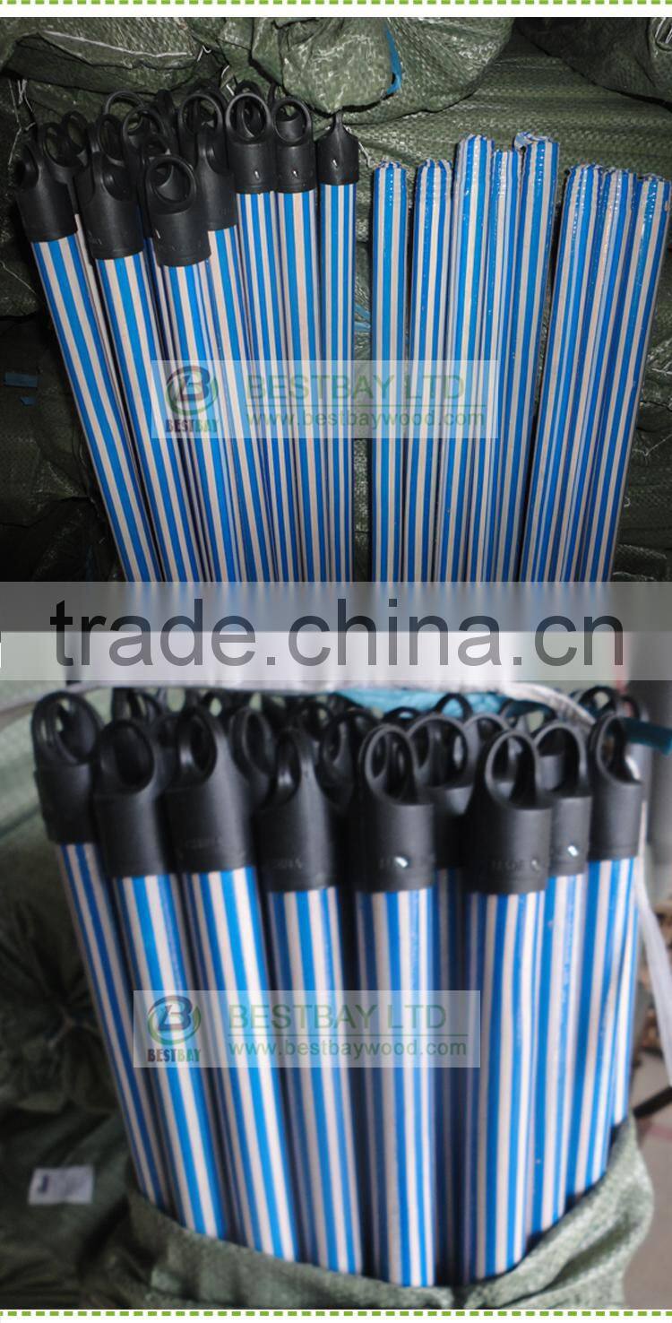 pvc coated broom wooden stick/pvc coated broomstick wood/wood broom stick