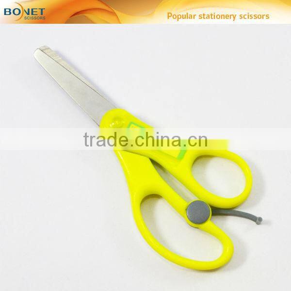 SSC0025 5" school yellow transparent stationery children scissors with name card