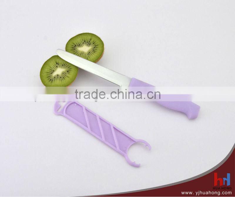 Colourful Coating Stainless Steel Paring Knife,Fruit Knife With Cap