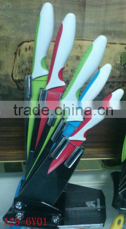 color handle non-stick kitchen knife