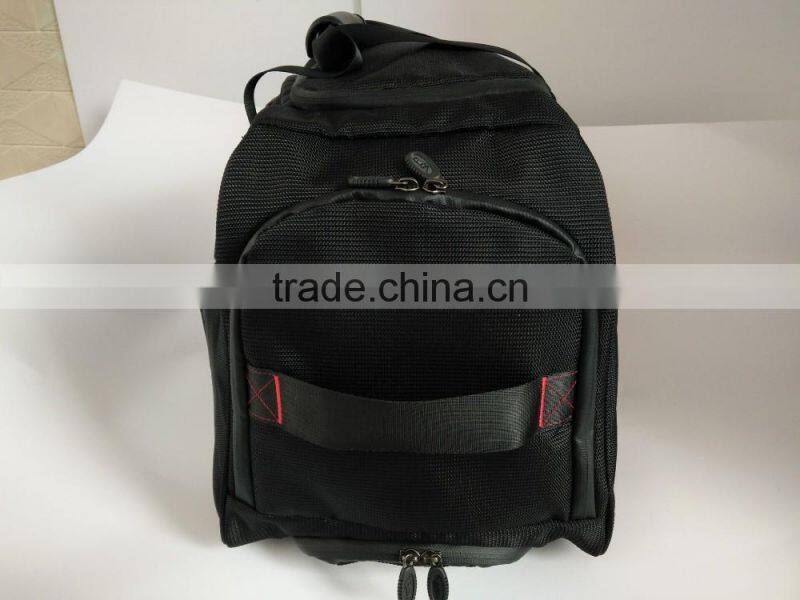 Ployester Nylon Leather Boston Bag with Wheel