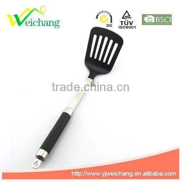 WCKT605D Premium Nylon utensils SLOTTED TURNER Cooking Utensil Gadgets Set with TPR handle (Multi-color)