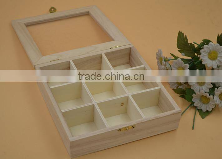 wooden box with clear lid|divided boxes