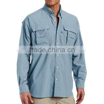 Mandarin Collar Long Sleeve Shirt Men
