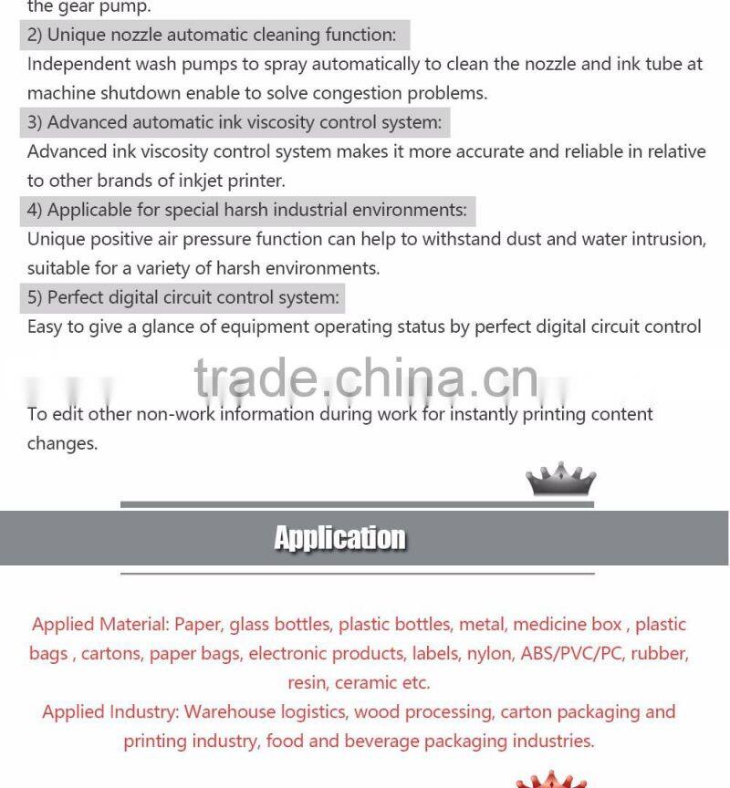 Perfect Laser- Automatic High Speed Two-dimensional Computer Continuous Code Barcode Inkjet Printer for Cable PM-1000-5