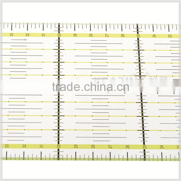 Kearing pro arcylic Double-Colored Grid Lines 45cm*10cm Rectangular patchwork ruler with scale range for sewing cutting#KPR4510