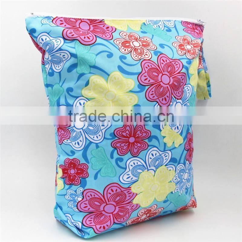 100% polyester waterproof high quality wet bag /diaper bag