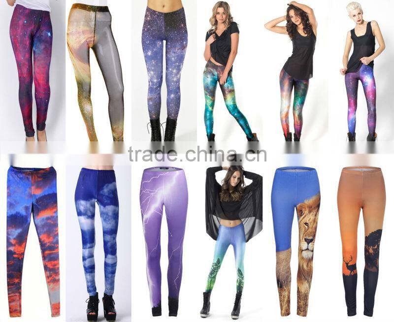 Wholesale leggings/ factory manufacture cut print laggins