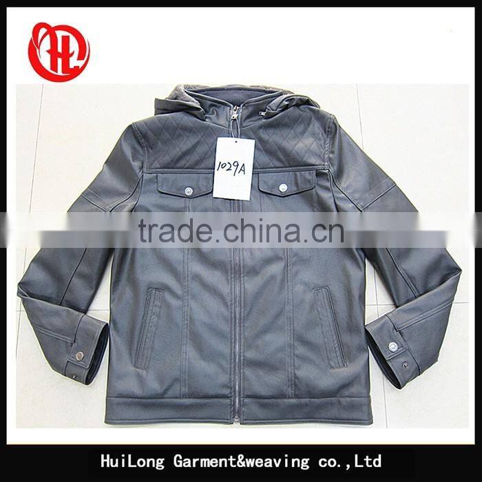 Manufactory factory stock apparel winter heavy pu leather jackets