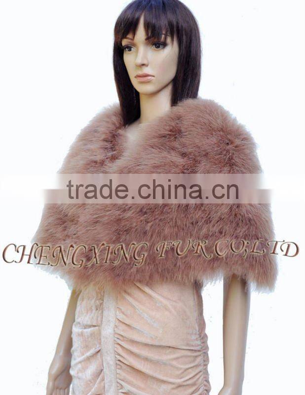 CX-B-87A Turkey Feather Ladies Fashion Fur bridal Cape