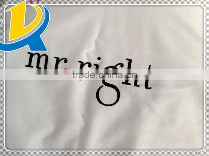 high quality plain cotton satin couple pillow cases for lovers