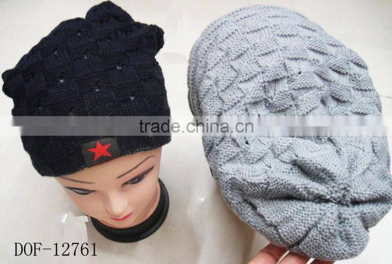 Fashion most popular crochet acrylic winter beanie for men