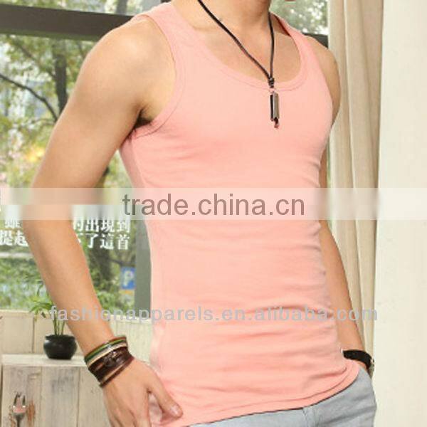 Custom men's blank compression tank tops